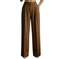 thumbnail image 2 of Bxsruta Women's High Waisted Wide Leg Pants Pleated Front Work Trousers Business Casual Office Bottoms, 2 of 8