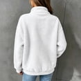 thumbnail image 6 of NominalSnug Fuzzy Fleece Sweatshirts for Women 1/4 Zip up Long Sleeve Top Loose Fit Warm Pullover Jackets with Pocket, 6 of 8