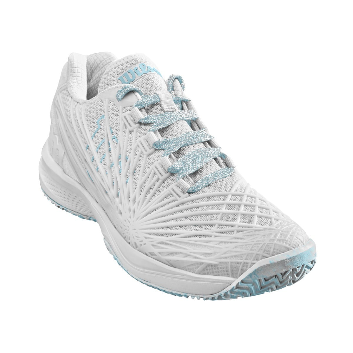 White/Blue Glow Wilson  KAOS 2.0 Womens Tennis Shoes WRS324650 