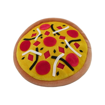 Adult Pizza Hat Pepperoni Pie Food Vendor Plush Cap Novelty Costume