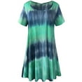 thumbnail image 5 of EQWLJWE Robes pour Femmes Été Ample Décontracté Grande Taille Confortable Femmes Col Rond Imprimé Floral Franges Bretelles Robe de Soirée, 5 of 5