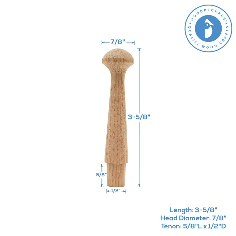 Oak Shaker Peg 3-5/8 inch, Pack of 25 Wooden Pegs for Hanging, DIY Shaker Rack and Rail, by Woodpeckers