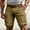 Khaki, variant on YANGXINX Men's Casual Cargo Shorts Summer Solid Stretchy Elastic Waist Work Short Pants Multi Pockets Lightweight Relaxed Fit Runnnig Shorts