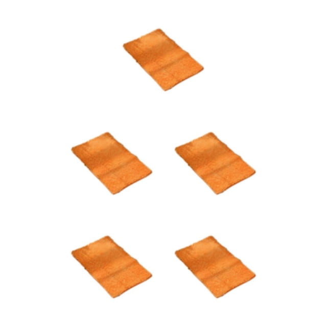 mmirethe Tapis de Chenille Souple en Polyester - Absorption Rapide et Forte Sans Perte de Texture Douce Absorbante Orange 40cm * 60cm 5Set
