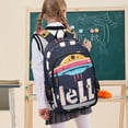 thumbnail image 7 of FORMRS Unisex School Backpack 17" Student Travel Bag with Laptop Compartment, Colorful UFO, 7 of 7