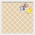 thumbnail image 2 of PinPix 20x20 Custom Cork Bulletin Board Diamond Modern Pattern Beige Poster Board Has a Fabric Style Canvas Finish, Framed in Diamond Modern Pattern Beige, by ArtToFrames (PinPix-1800), 2 of 5