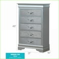 thumbnail image 5 of Chests & Wardrobes | Modern Silver Champagne Croc Texture Chest | Champagne | Particle Board, 5 of 6