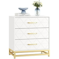 Pinypikaka 3 Drawer Dresser for Bedroom Modern Dressers Chest of Drawers with Wide Drawers and Metal Handles, Wood Dressers