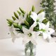 thumbnail image 4 of 5Pcs Artificial Lily Flowers Real Contact Fake Lily Flowers White, 4 of 5