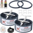 thumbnail image 1 of 2-Pack Replacement Extractor Blade Set, Fit for NutriBullet 600w/ 900w Pro Series Blender with Food-grade Silicone Rubber Gaskets Seal Ring for NutriBullet Blender Blade Replacement Parts, 1 of 7