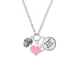 thumbnail image 2 of Delight Jewelry Silvertone Nursing Medley - Nurse Hat, Chart, Caduceus Spinner - Light Pink Heart Nurse Strong Zoe Necklace, 2 of 4