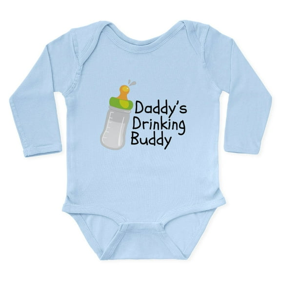 CafePress - Daddys Drinking Buddy Body Suit - Long Sleeve Cotton Baby Bodysuit