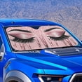 thumbnail image 2 of KUIFORTI Front Windshield Sun Shade Cute Eyes Car Sun Shade for Front Windshield Funny Car Eyes Sunshades Foldable Sun Visor Protector Blocks UV Rays Foldable 210T Keep Your Vehicle Cool, 2 of 6