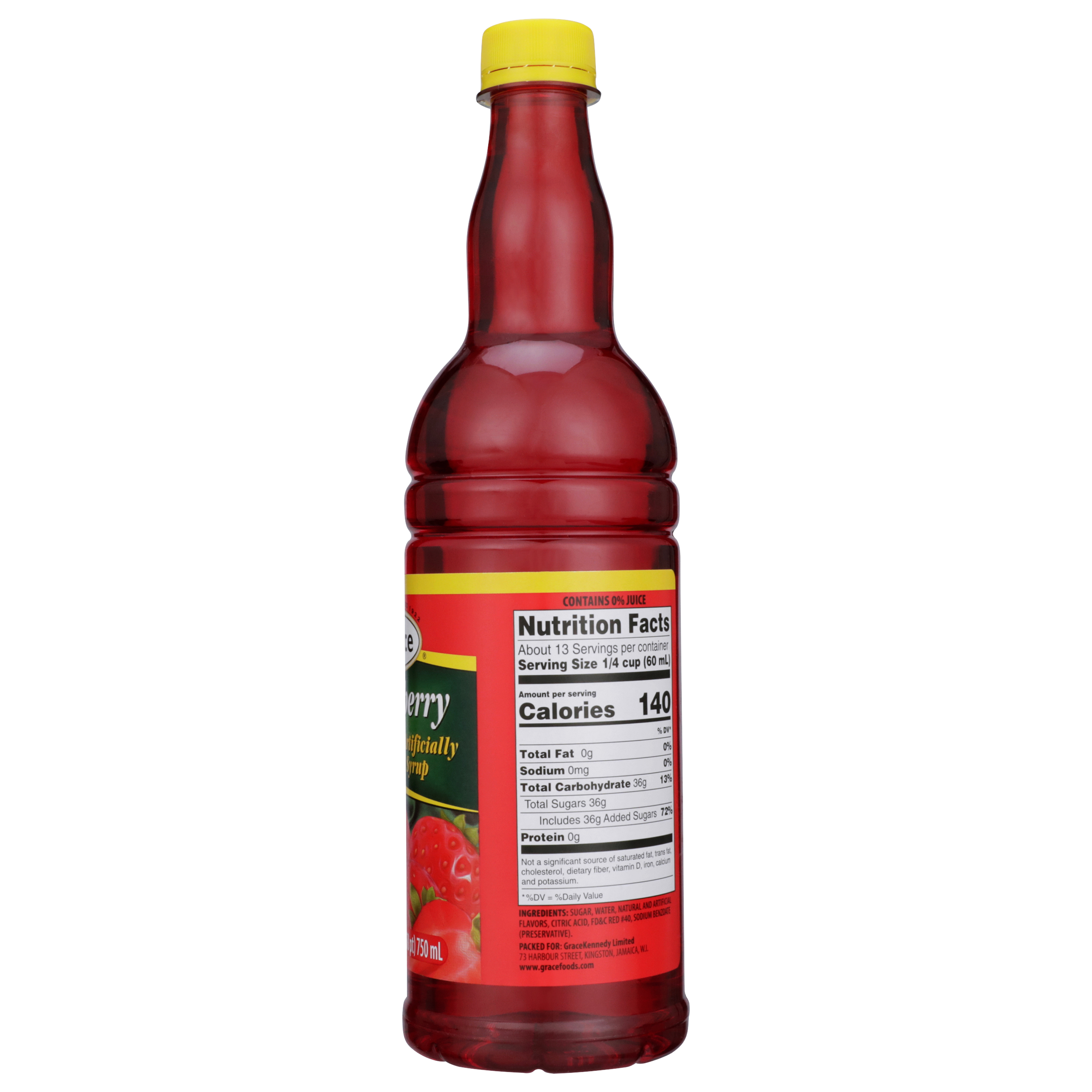 Grace Strawberry Syrup, 25.5 Fl OZ Bottle