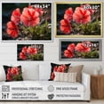 thumbnail image 4 of Designart "Coral Geraniums landscape" Floral Floater Framed Wall Decor, 4 of 7