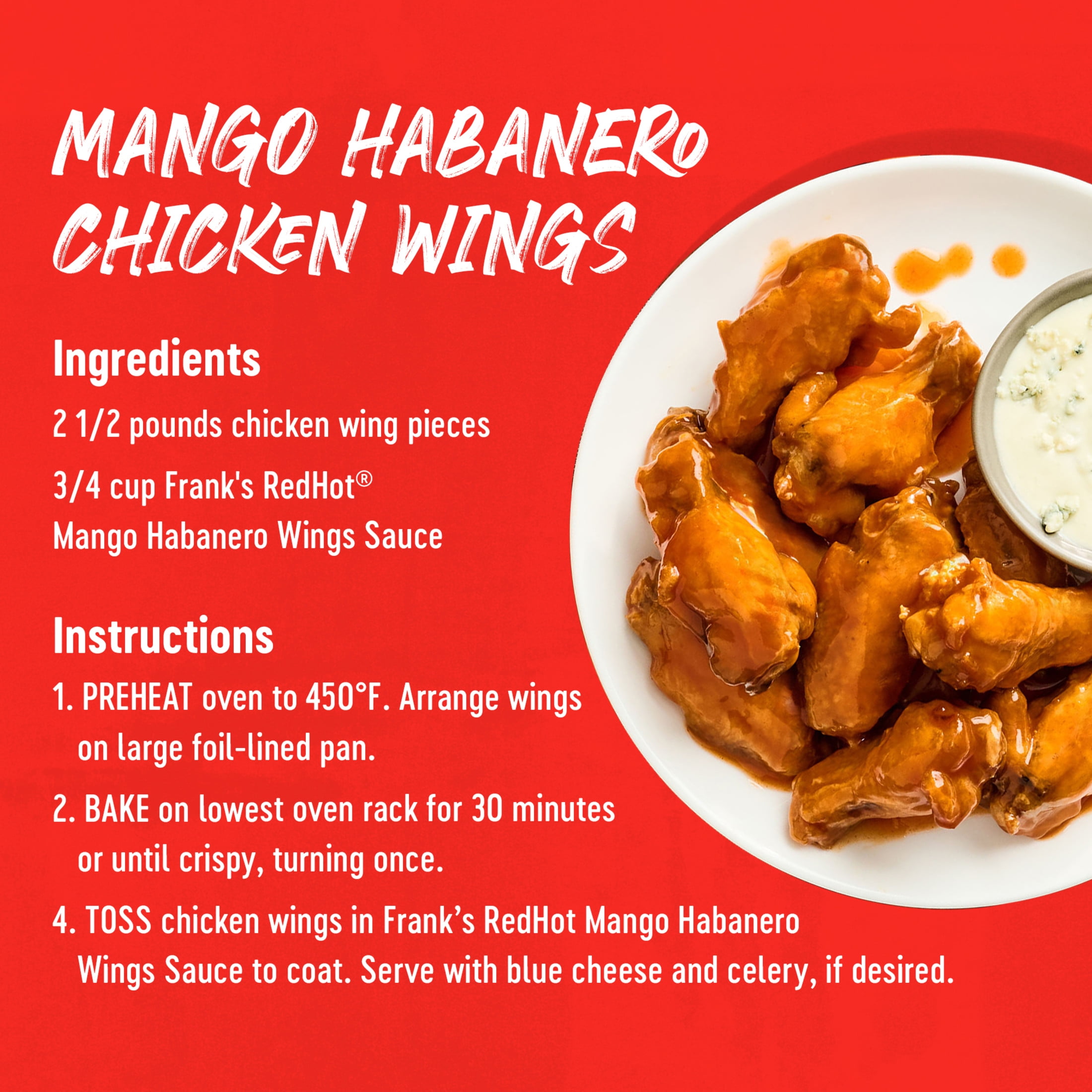 (3 pack) Frank's RedHot Kosher Mango Habanero Wings Sauce, 12.0 fl oz Bottle