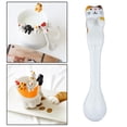 thumbnail image 4 of Paquete de 5-6 cucharaditas de cuchara de cerámica con diseño de gato para postre amarillo marrón 6 piezas, 4 of 7