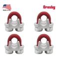 thumbnail image 2 of 4 Pack Crosby 5/16" Forged Wire Rope Clip – G-450, 1010079, U-Bolt Clamp with Saddle & Nuts – Galvanized Red Clip for Cable, Loop, Sling Termination Use, 2 of 14