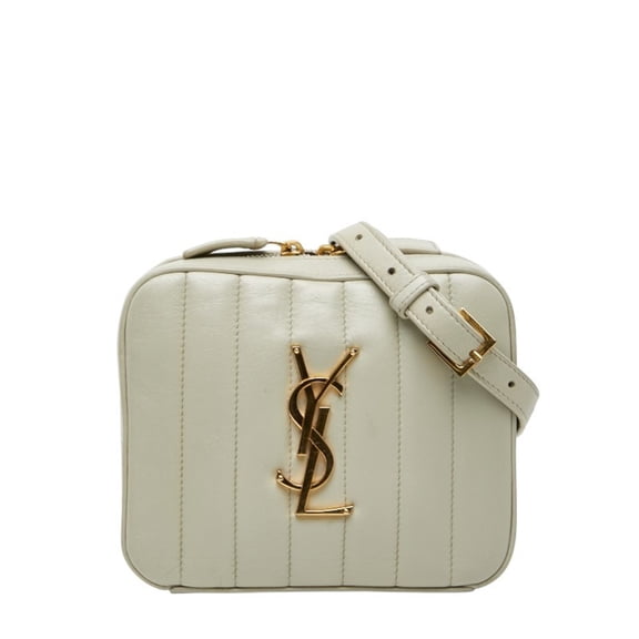 Pre-Owned Saint Laurent Vicky Waist Bag 557574 White Leather Women's SAINT LAURENT (Good)