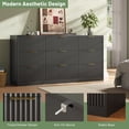 thumbnail image 6 of ASTUVIA 63" W Fluted 9 Drawer Dresser for Adult,Wooden Bedroom Dresser,Dresser TV Stand up to 70" for Living Room,Black, 6 of 9