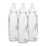 Evenflo Classic BPA-Free Glass Baby Bottles - 8 Fl oz, Clear, 3ct