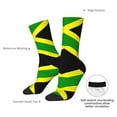 thumbnail image 6 of Women Colorful Crew Socks Jamaican Flag Novelty Fun Socks For Mens, 6 of 7