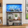 thumbnail image 2 of 40 Gallon Fish Tank Stand, Heavy Duty Metal Aquarium Stand with Storage Shelves, 660LBS Capacity Double Aquarium Stand Holds 20-40 Gallon, Reptile Terrarium Stand for Home Office, 2 of 8
