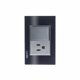 thumbnail image 1 of Placa Interruptor Contacto 1.5 Módulos Cristal Negro, 1 of 3