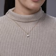 thumbnail image 2 of 14K Solid Yellow Gold Pendant Necklace | Round Cut Cubic Zirconia Solitaire | 2.0 Carat | 16 Inch .60mm Box Link Chain | Everyday Elegance, 2 of 10