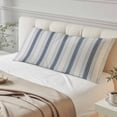 thumbnail image 4 of Blue Beige Body Pillow Covers, Modern Abstract Gradient Vertical Stripes Soft Throw Pillow Cases with Invisible Zipper, Decorative Pillowcase Pillows Protectors for Sofa Bed Couchair 20"x54", 4 of 9