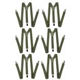 thumbnail image 1 of Gravity Threads Men's Adjustable Solid Suspenders - 6-Pack - Olive, 1 of 2