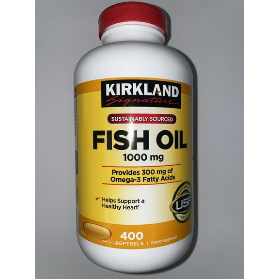 Kirkland Signature Fish Oil 1000 mg, 400 ct Softgels