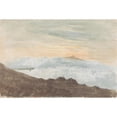 thumbnail image 2 of Joshua Cristall 18x13 Black Ornate Wood Framed Double Matted Museum Art Print Titled - Mountainous Landscape with Clouds (ca. 1803), 2 of 5