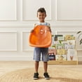 thumbnail image 6 of ECR4Kids Plastic Leaf Scoop Floor Rocker Seat, Classroom Furniture, Orange, 6-Piece, 6 of 9