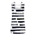 thumbnail image 4 of Débardeurs d'Été pour Femmes Imprimé Étoiles et Rayures Col Rond Sans Manches T-Shirts Décontractés Coupe Ample Blouse de Sortie Rouge4, 4 of 5
