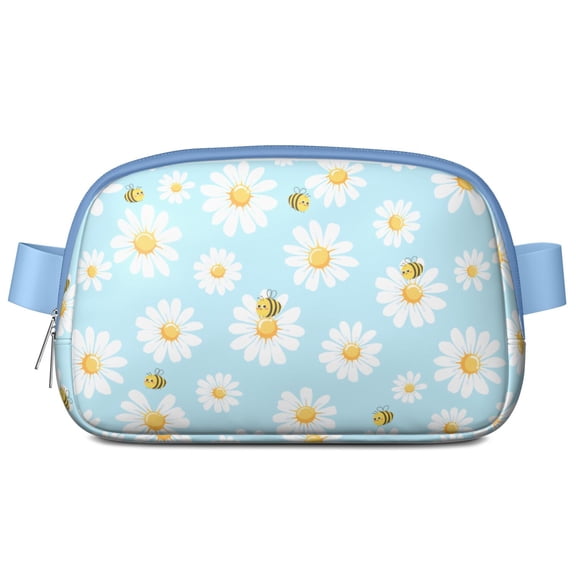 Sunshine Daisy Waist Pack – Fashionable Waterproof Fanny Pack with Radiant Yellow Floral Burst, Uplifting Design