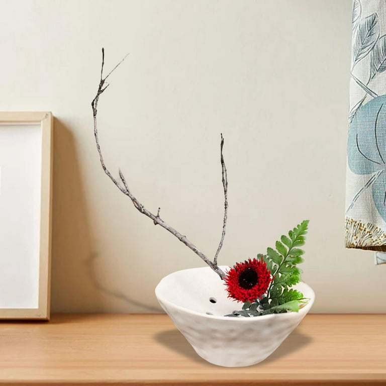Japanese Ikebana Vase with Holes for Flowers