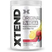 XTEND Original BCAA Powder Knockout Fruit Punch | Sugar Free Post Workout Muscle Recovery Drink with Amino Acids | 7g BCAAs for Men & Women | 30 Servings