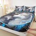 thumbnail image 3 of Homewish Animal Wolf 4 Pieces Queen Sheet Sets for Female Men Adults,Bohemian Dreamcatcher Ultra Soft Flat Sheet,Jungle Woodland Wildlife Queen Fitted Sheet,Lightweight Room Decor, 3 of 7