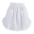 thumbnail image 2 of Delantal de cocina, ligero, moderno, multifuncional, con 2 bolsillos, para Blanco, 2 of 9
