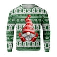 thumbnail image 4 of Telankuip Mens Christmas Sweatshirts Trendy Funny Xmas Graphic Santa Printed Soft Novelty Crewneck Pullovers Slim Fit Long Sleeve 2025 Retro Casual Comfort Xmas Holiday Tops Green7 XL, 4 of 4