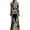 Black-b, variant on Women's Skeleton Print Maxi Dress Long Sleeve Halloween Dresses for Women