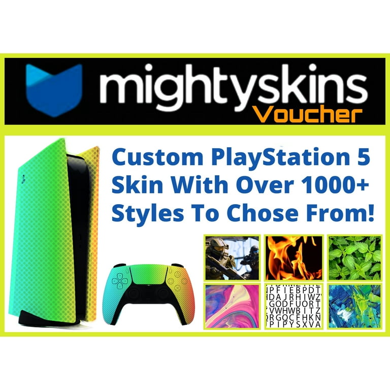 Sony PlayStation 5 PS5 Digital Edition Version Video Game Console W/  Mightyskins Custom Skin Code Voucher - Bundle