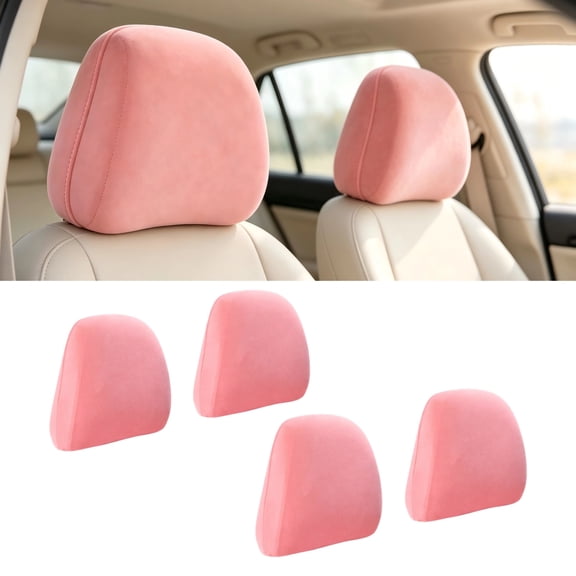 4 PCS Car Seat Headrest Cover, Universal Headrest Anti-Dirty Covers, Soft Car Head Rest Cover Protector, Protecting Decorative Accessories, for Cars, Vans, Trucks