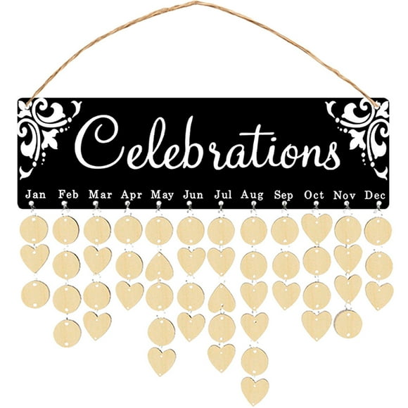 1 Set Birthday Calendar Wall Hanging Decoration Birthday Reminder Board Kit