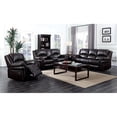 thumbnail image 3 of Titanic Furniture Nestor Bonded Leather Recliner Loveseat with USB Port in Brown, 3 of 6