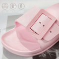 thumbnail image 3 of HNMKIU Mens Slides Thick Soled Comfortable Lightweight Indoor Outdoor Athletic Slides Sandals for Relaxing Shoes for Men Red,6.5, 3 of 5