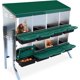thumbnail image 1 of Chicken nesting box con 8 compartments: laying boxes con metal legs, roll-away design, y lid cover to protect eggs, 1 of 6