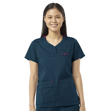 

WonderWink WonderFLEX 6208-Patience Curved Notch Neck Top