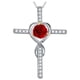 thumbnail image 1 of Collares con Dijes de Cruz High Monaco RoseGrace04 1Pza Plata Collar Cruz/Rosa Infinita Dije 2x3cm Metal MXOER-001, 1 of 5
